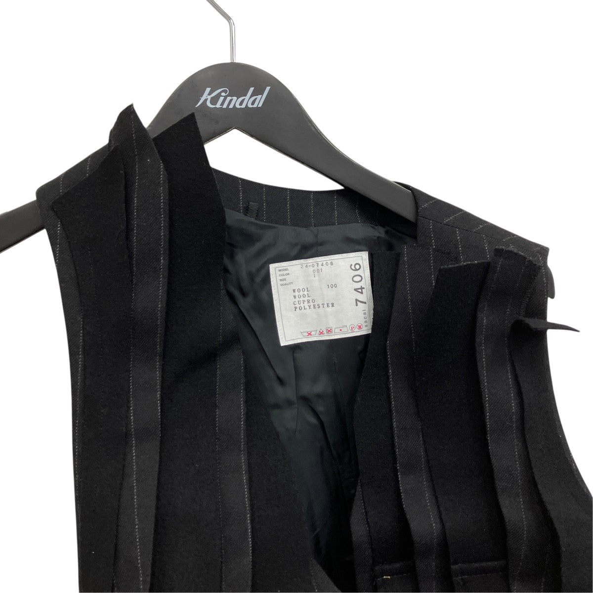 sacai デザインベスト 古着・中古-3枚目のアイテム画像