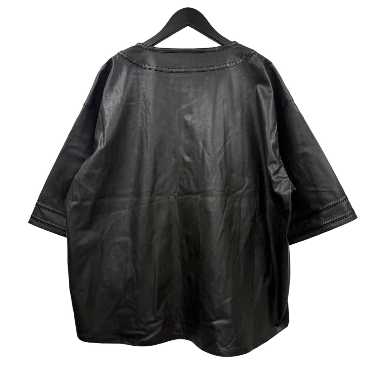 FAUX LEATHER BH BASEBALL SHIRT ／ BLKBR25SS-S2009
