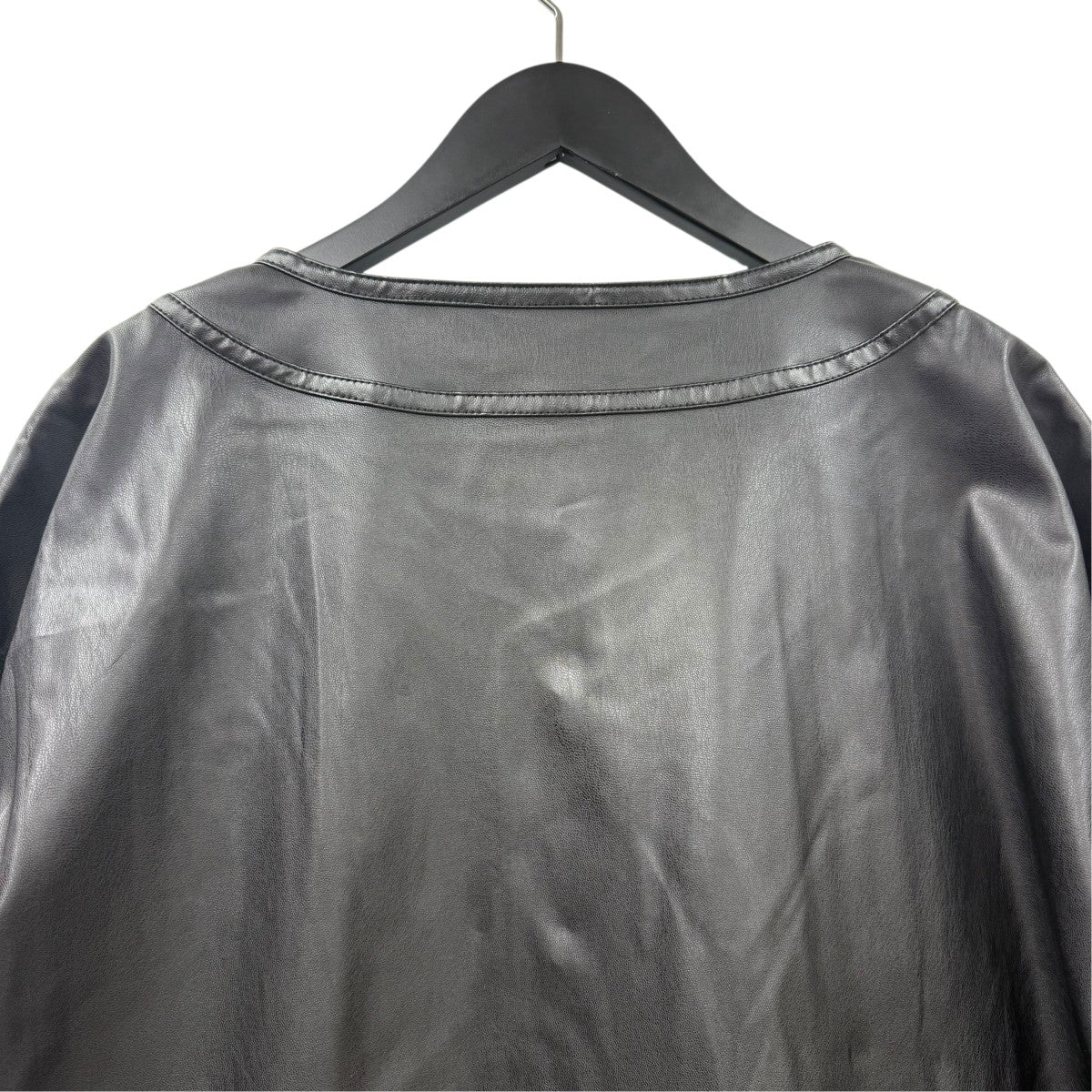 FAUX LEATHER BH BASEBALL SHIRT ／ BLKBR25SS-S2009