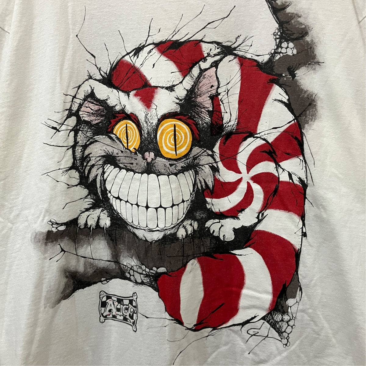 不思議の国のアリスシャチ猫プリントTシャツ