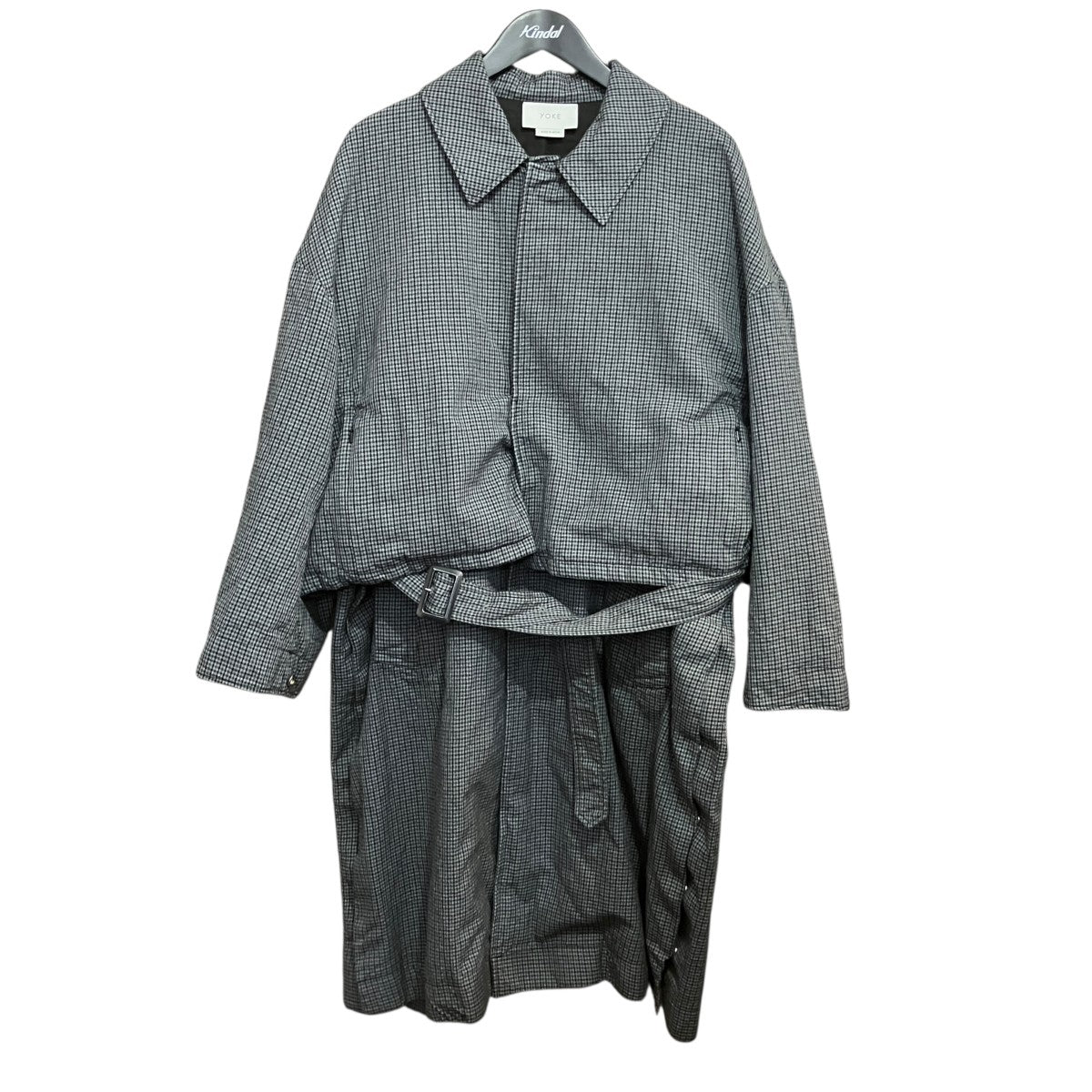 3WAYチェックコートYK19AW0046C ｢ 3WAY BAL COLLAR SHARE COAT｣