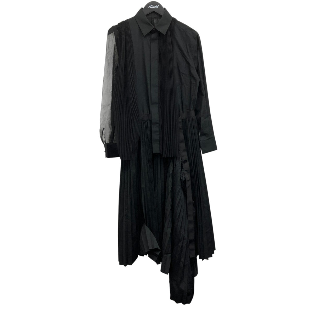 sacai プリーツシアーワンピース 古着・中古-1枚目のアイテム画像