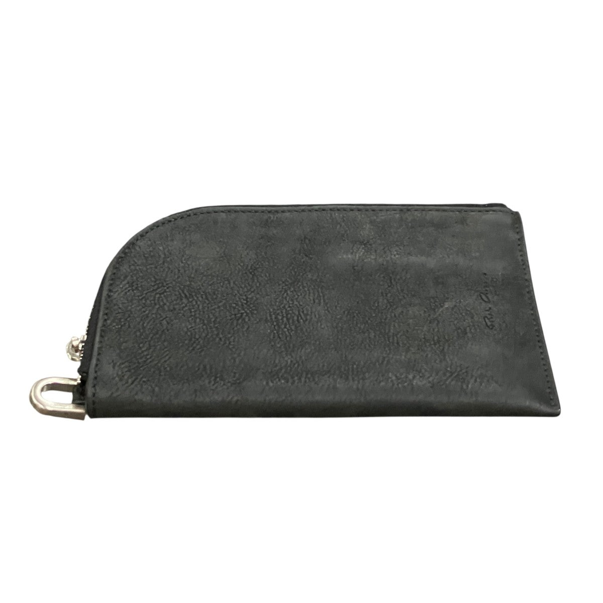 RICK OWENS ヌバックレザーネックウォレット 古着・中古-2枚目のアイテム画像