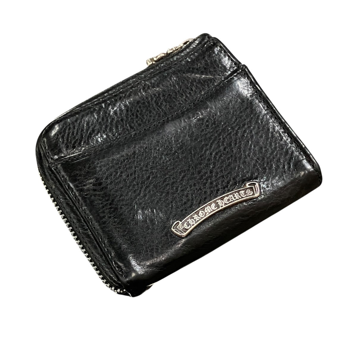 Filigree Cross Half Zip Leather Wallet