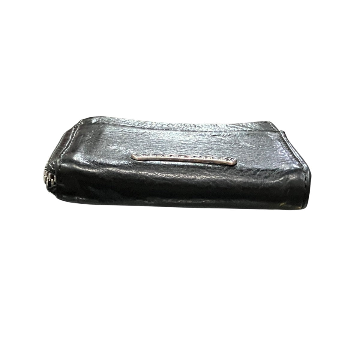 Filigree Cross Half Zip Leather Wallet