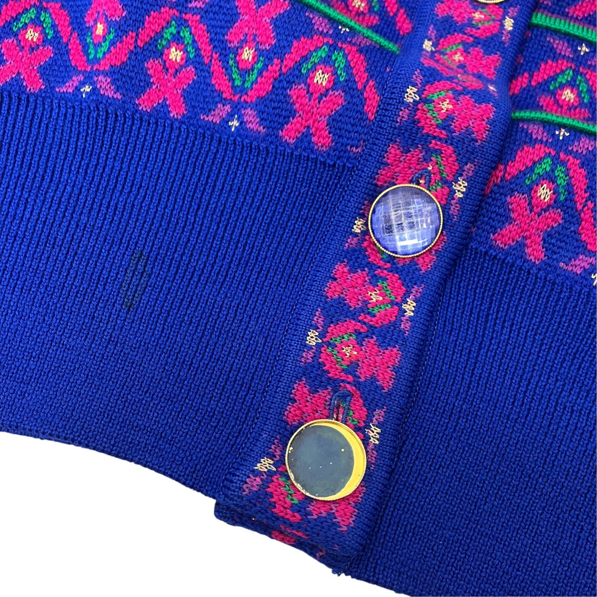 Yves Saint Laurent 花柄カーディガン 古着・中古-5枚目のアイテム画像