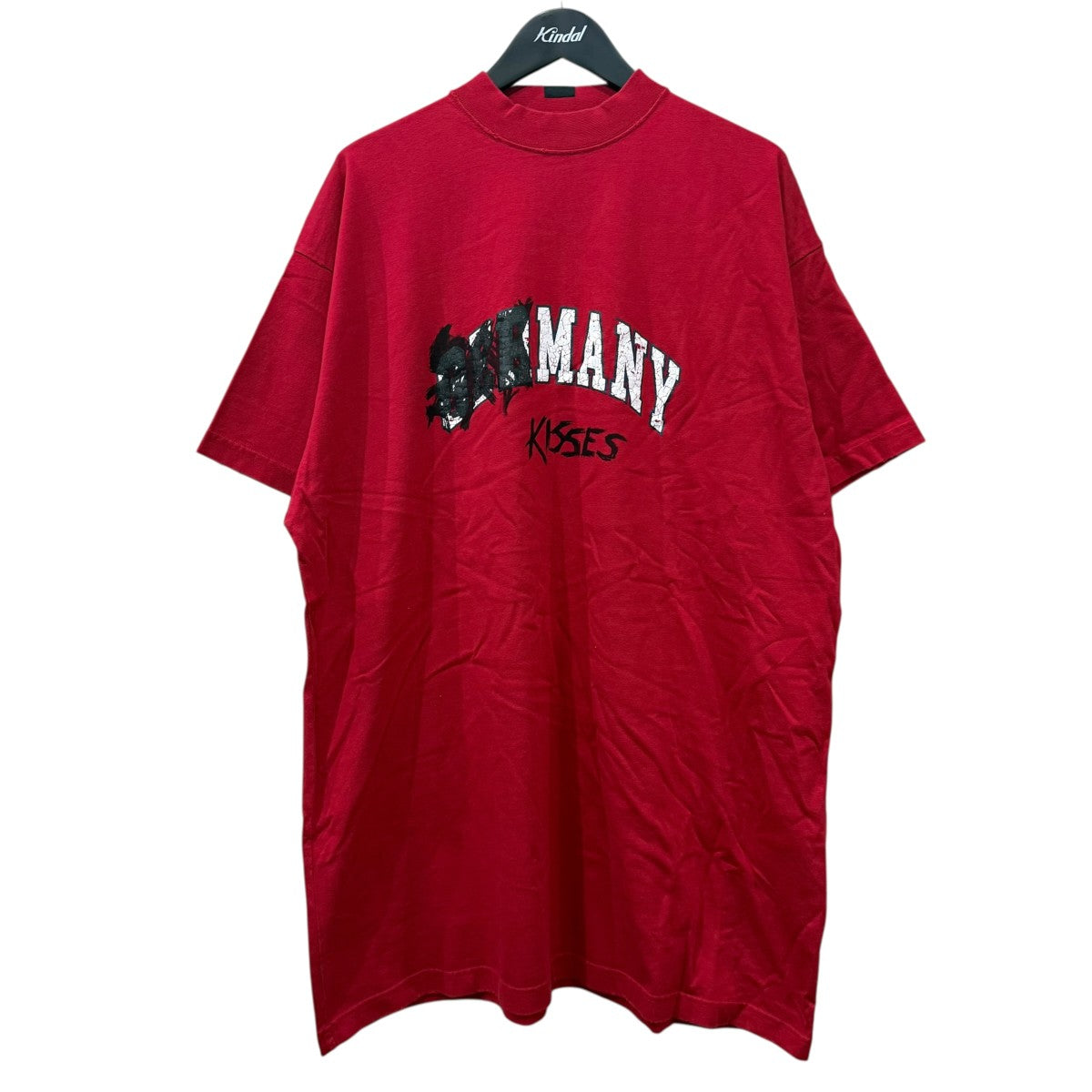Germany Kisses T-ShirtロントロゴモックネックTシャツ739028 TPVE2