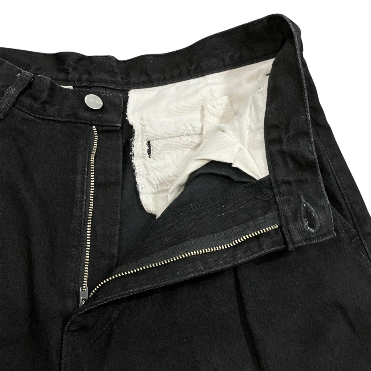 Selvage Denim Two Tuck Tapered PantsワイドデニムパンツGU251-40187RB