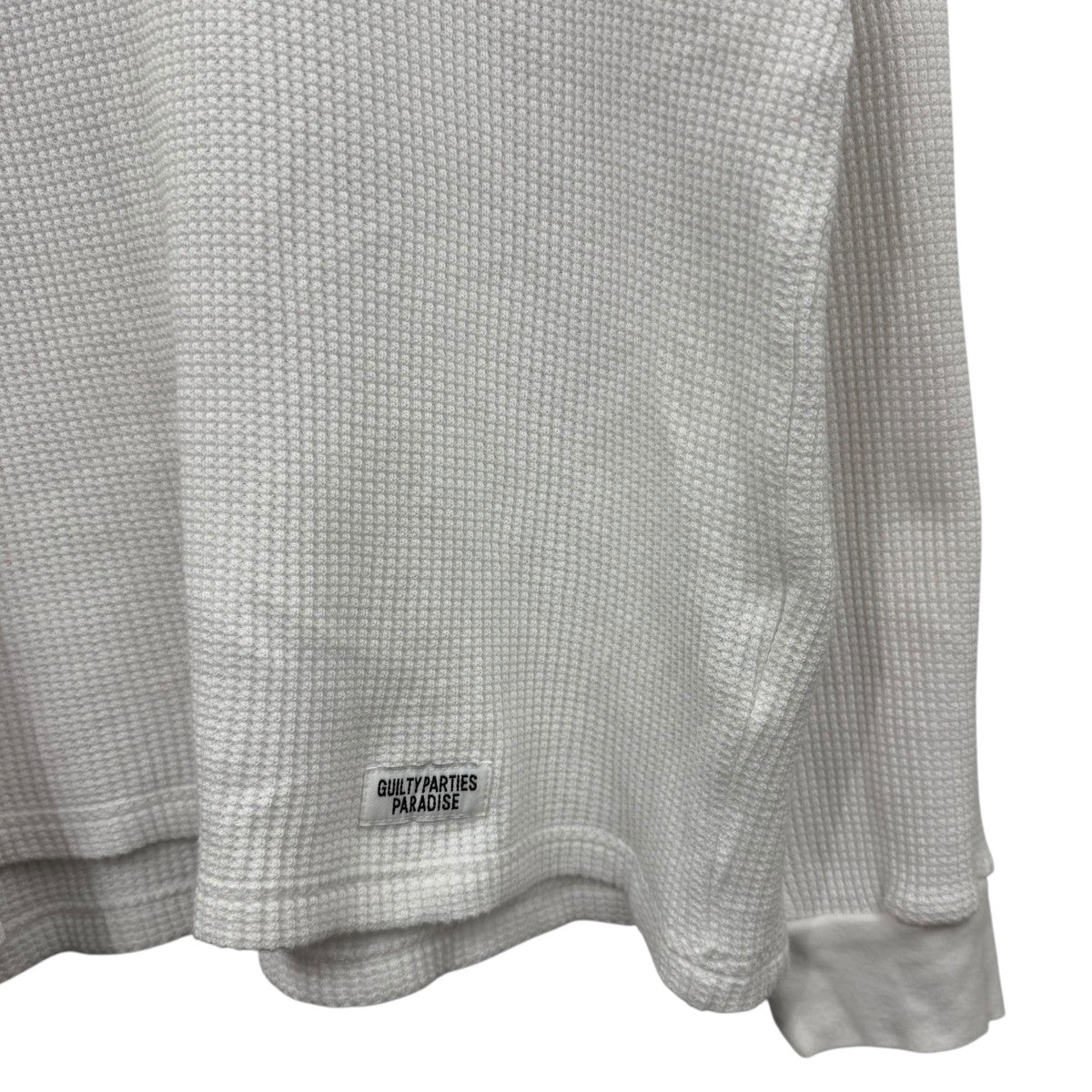 ロゴパッチワッフルロングスリーブTシャツ