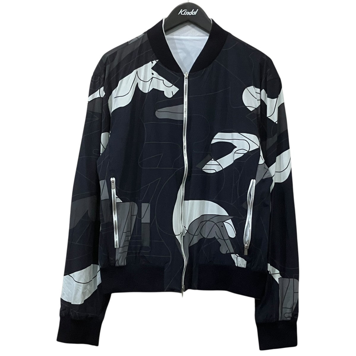 HERMES リバーシブルジップジャケット 古着・中古-1枚目のアイテム画像
