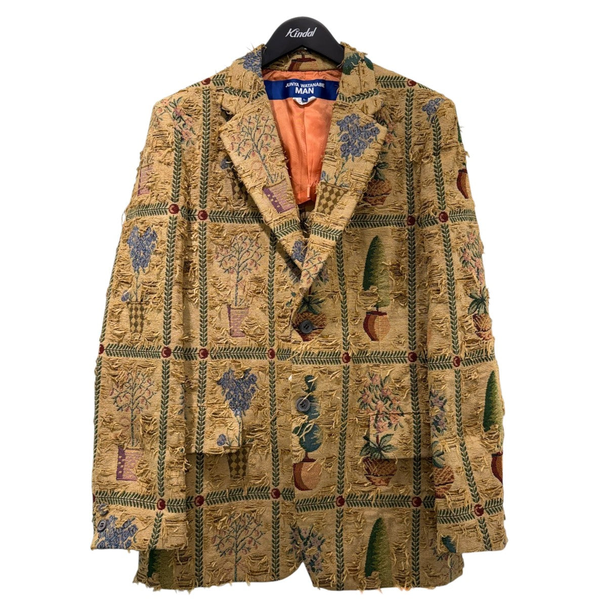 26SSフリンジジャガードテーラードジャケットWQ-J002 ｢Fringed jacquard tapestry blazer｣