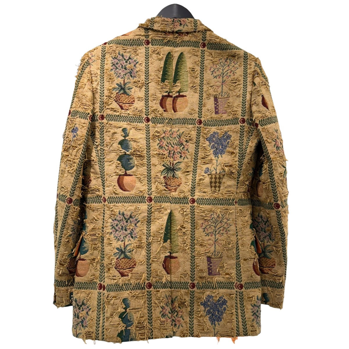 26SSフリンジジャガードテーラードジャケットWQ-J002 ｢Fringed jacquard tapestry blazer｣