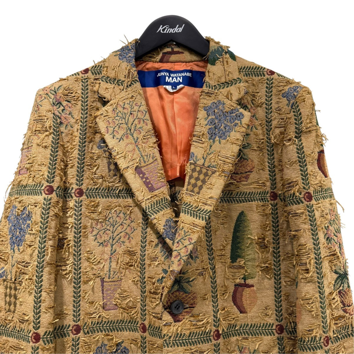 26SSフリンジジャガードテーラードジャケットWQ-J002 ｢Fringed jacquard tapestry blazer｣