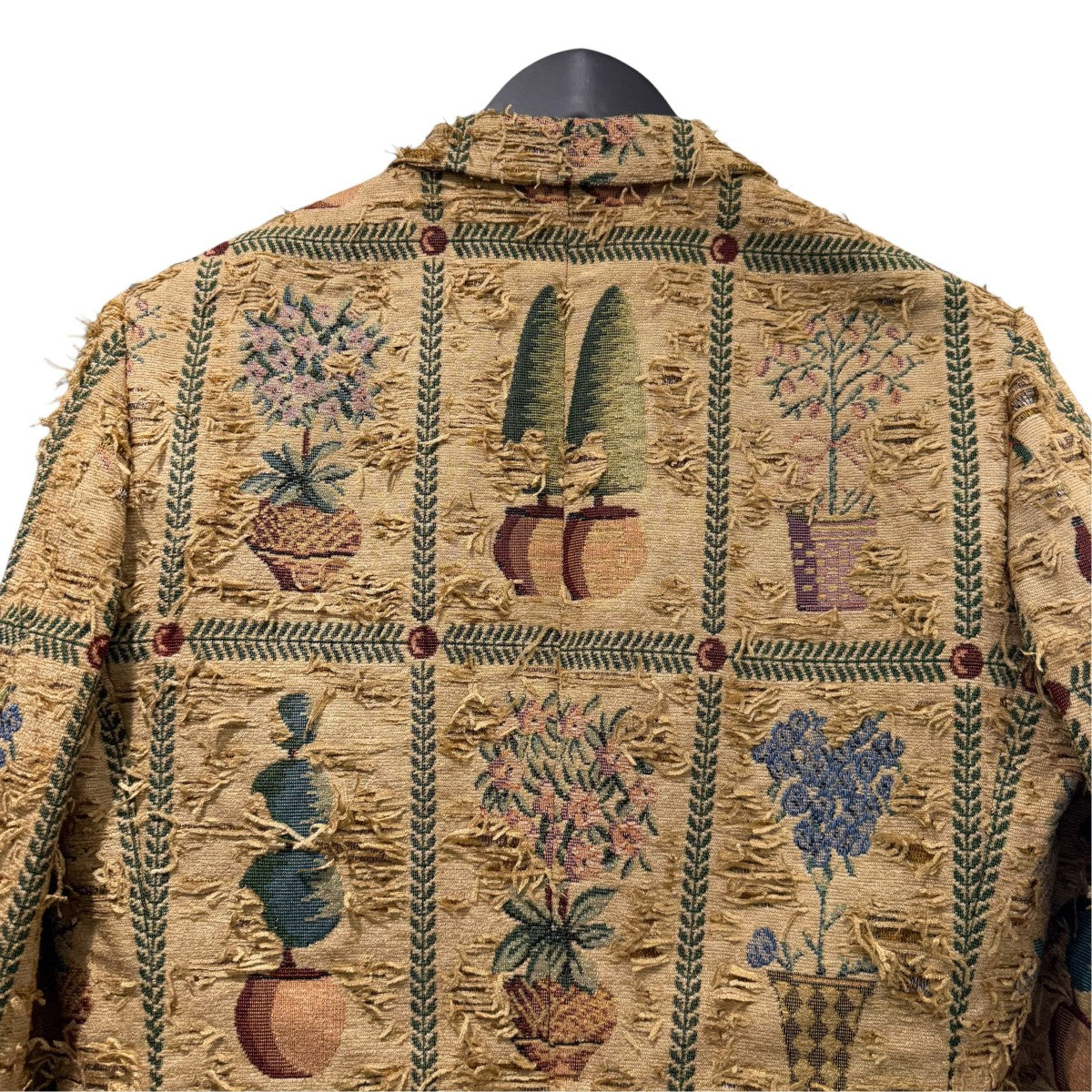 26SSフリンジジャガードテーラードジャケットWQ-J002 ｢Fringed jacquard tapestry blazer｣