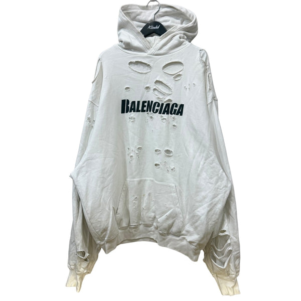 BALENCIAGA(バレンシアガ) Caps Destroyed Hoodieダメージ加工 プル