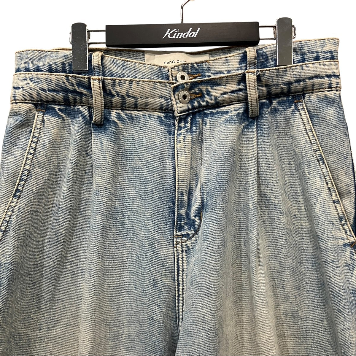 DOUBLE WAISTED DENIM デニムパンツ
