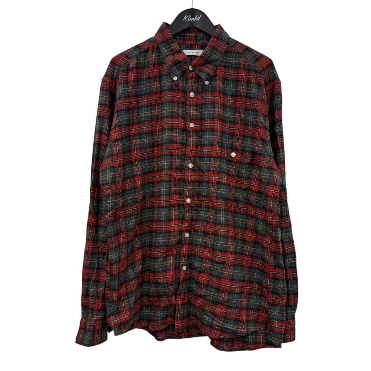 チェックコットンシャツNN-S4303 DWELLER B.D. SHIRT COTTON 8oz DENIM VW