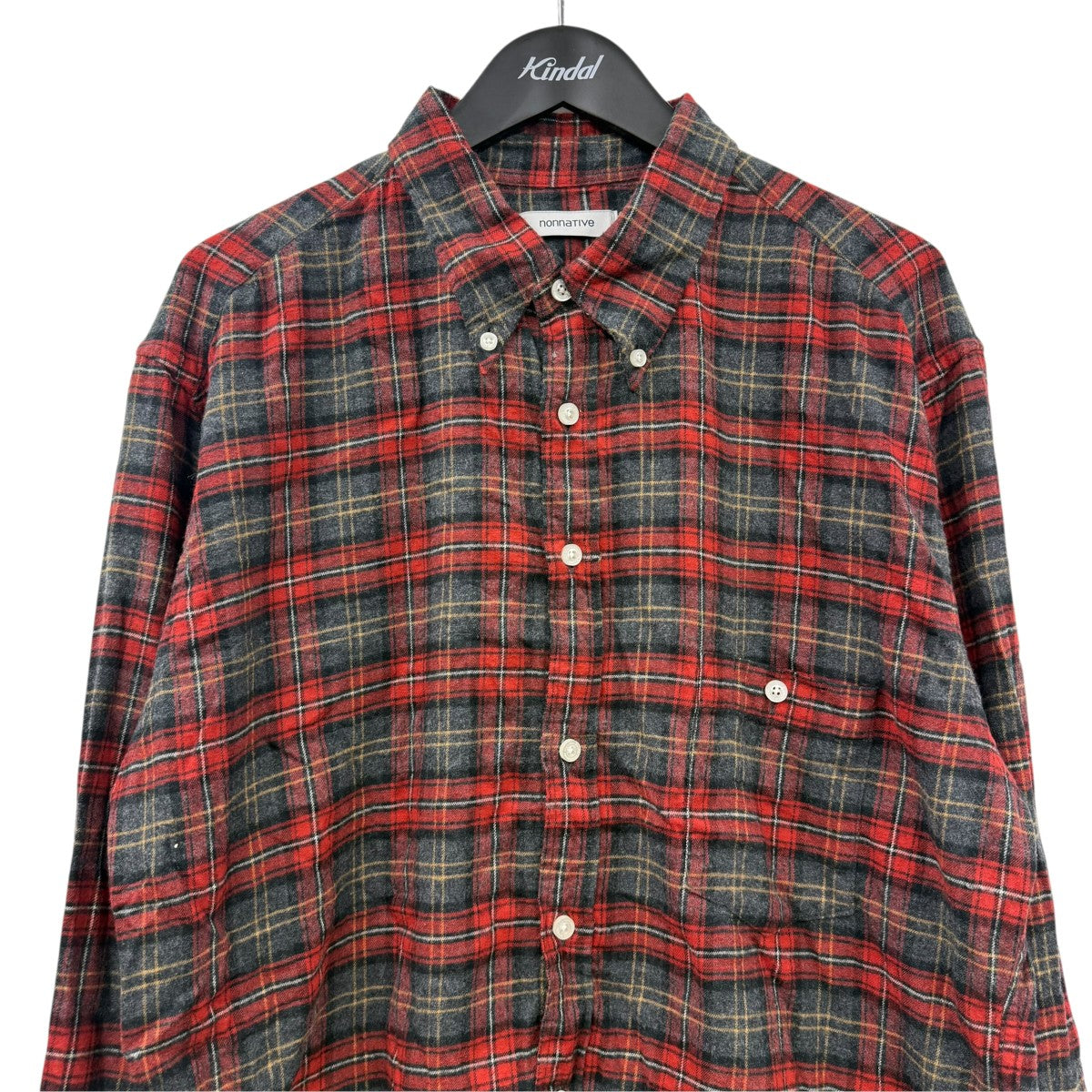 チェックコットンシャツNN-S4303 DWELLER B.D. SHIRT COTTON 8oz DENIM VW