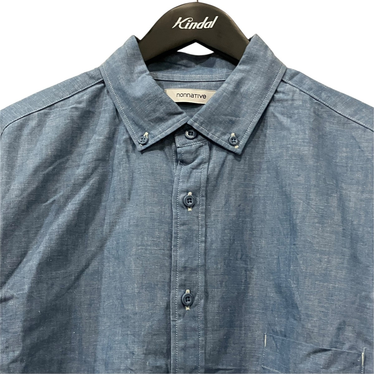 STRANGER L／S SHIRT LINEN OXFORD DK ボタンダウンシャツ