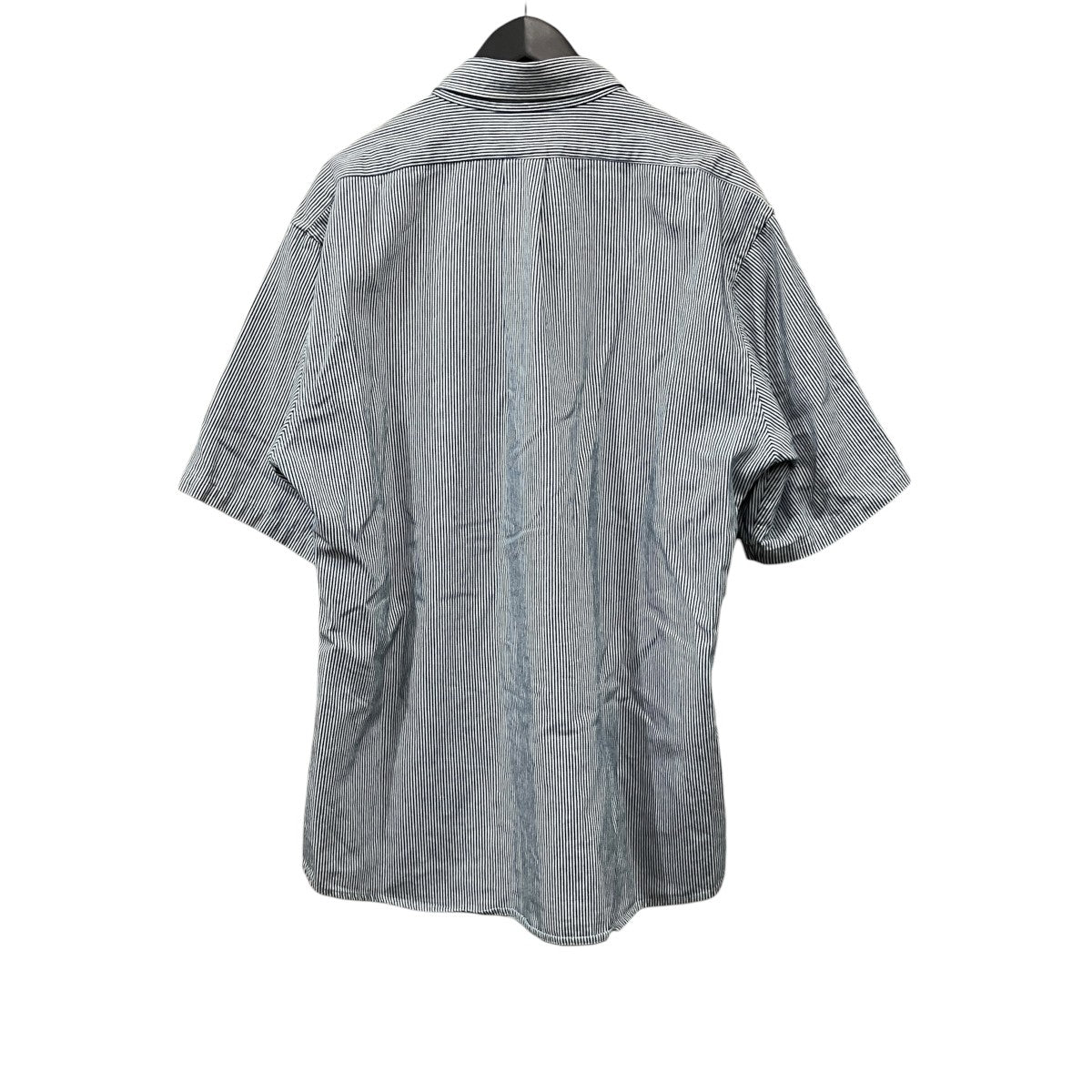 STRANGER L／S SHIRT LINEN OXFORD DK ストライプコットンシャツ