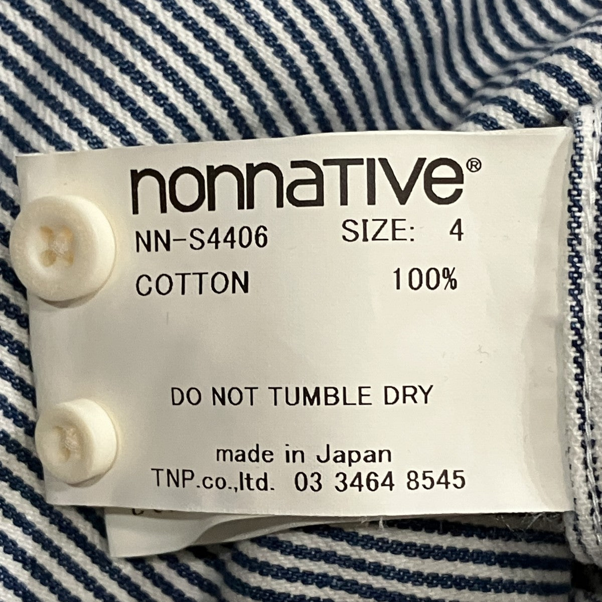 STRANGER L／S SHIRT LINEN OXFORD DK ストライプコットンシャツ