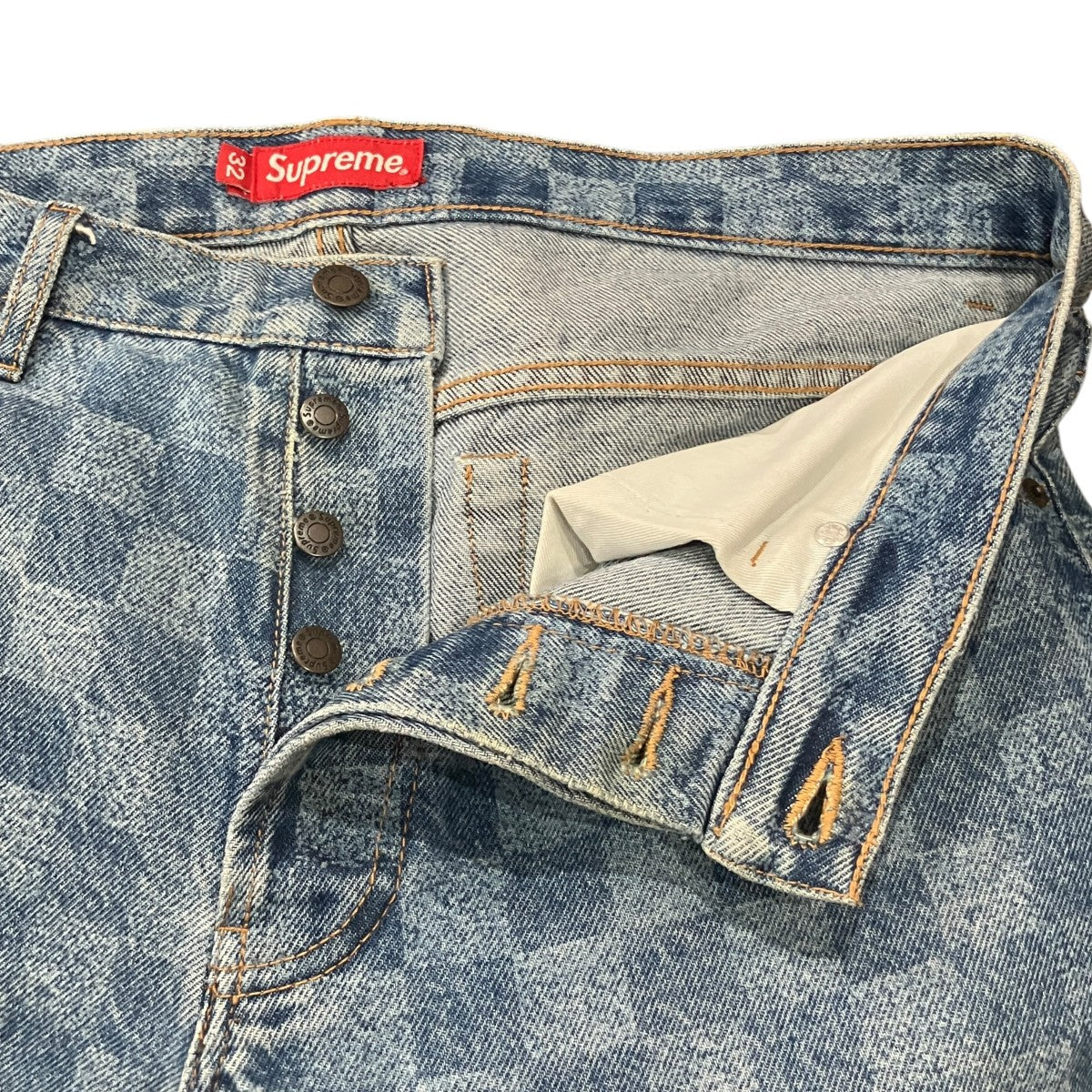 Supreme Regular Jean Washed Checkerboardデニムパンツ
