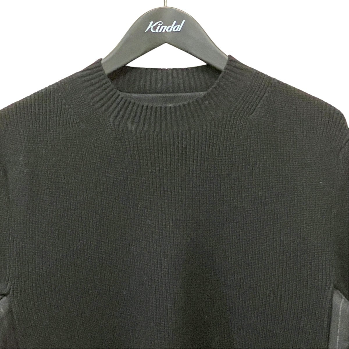 chalk stripe knit pullover ドッキングプルオーバーニット