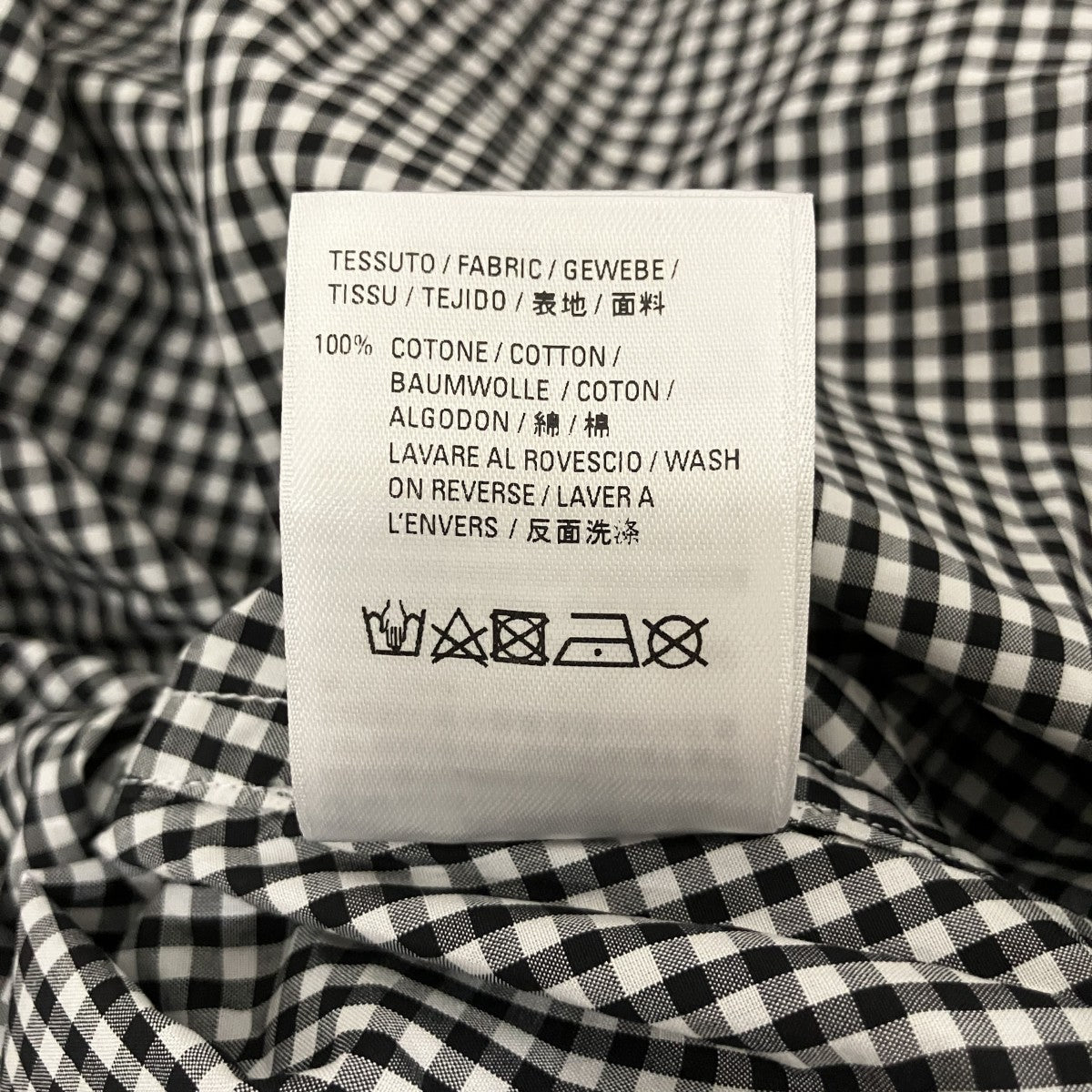 バックロゴギンガムチェックシャツ622050