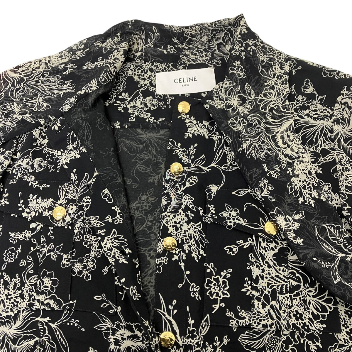 CELINE(セリーヌ) シルクワンピース 2R13J545V.38CE ブラック サイズ