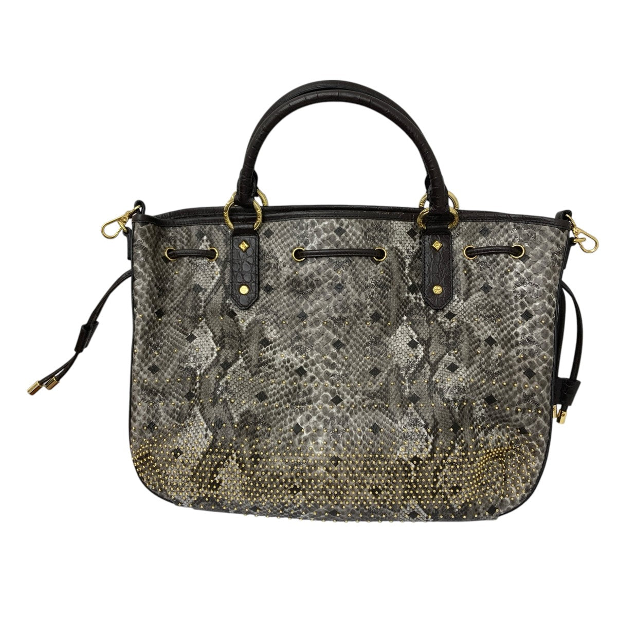 MCM スタッズパイソントートバッグ 古着・中古-2枚目のアイテム画像