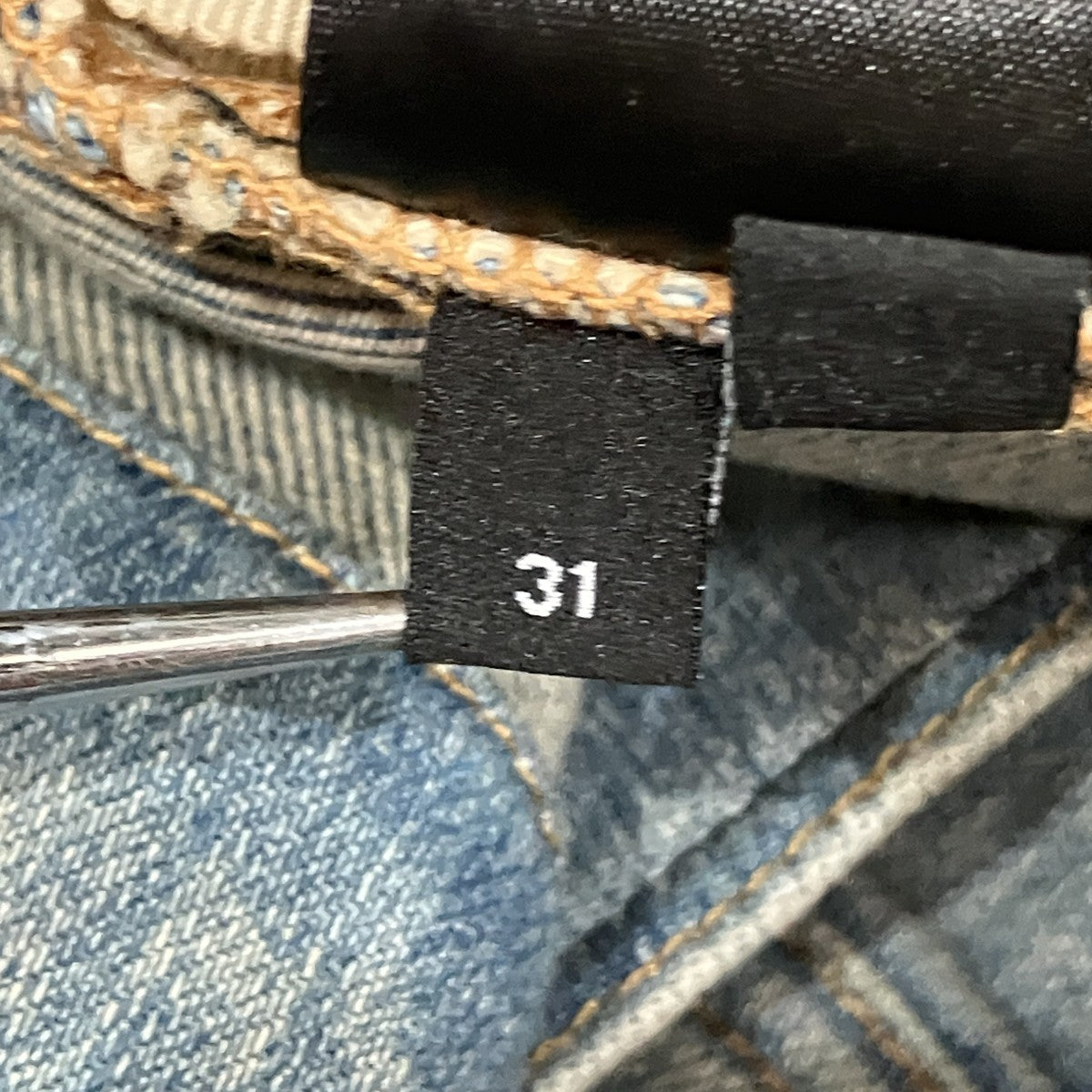 パッチワークデニムパンツ