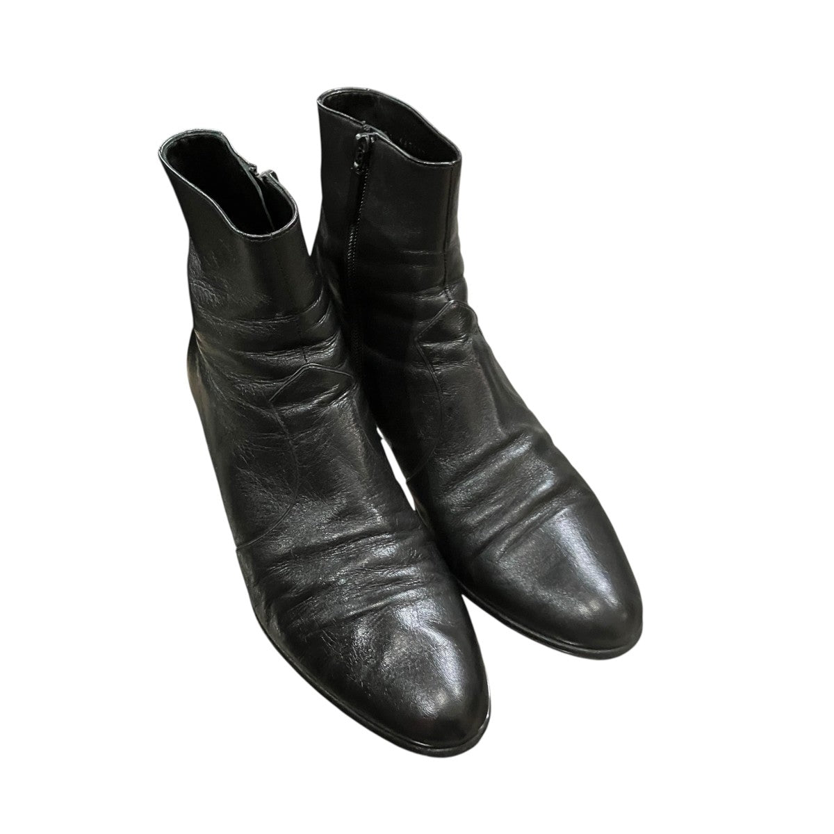 Saint Laurent Paris ジョーイ レザー サイドジップブーツ 古着・中古-1枚目のアイテム画像