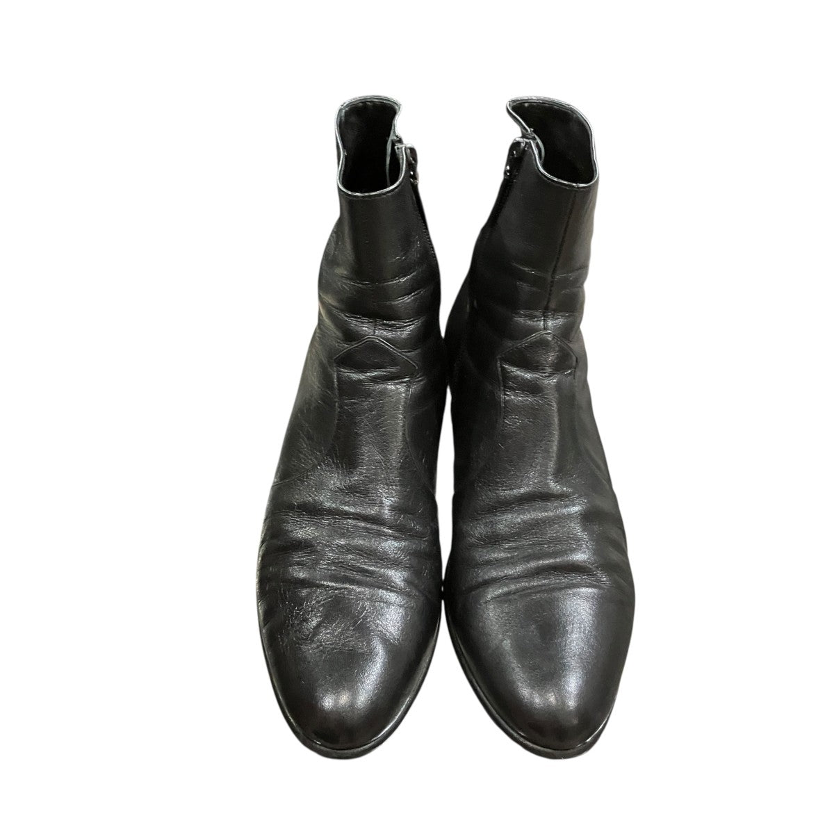 Saint Laurent Paris ジョーイ レザー サイドジップブーツ 古着・中古-2枚目のアイテム画像