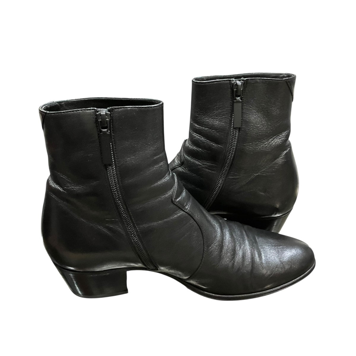 Saint Laurent Paris ジョーイ レザー サイドジップブーツ 古着・中古-3枚目のアイテム画像