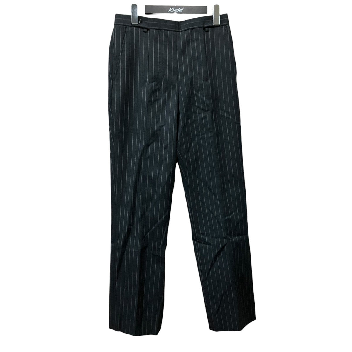 JOHN LAWRENCE SULLIVAN ｢WOOL GABARDINE DOUBLE ZIPPERFLY TROUSERS｣センタープレスストライプスラックス2A003-0125-14 古着・中古-1枚目のアイテム画像