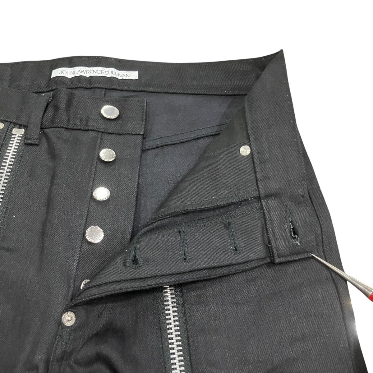JOHN LAWRENCE SULLIVAN ｢RIGID DENIM ZIPPED PANTS｣ フロントジップパンツ 古着・中古-4枚目のアイテム画像