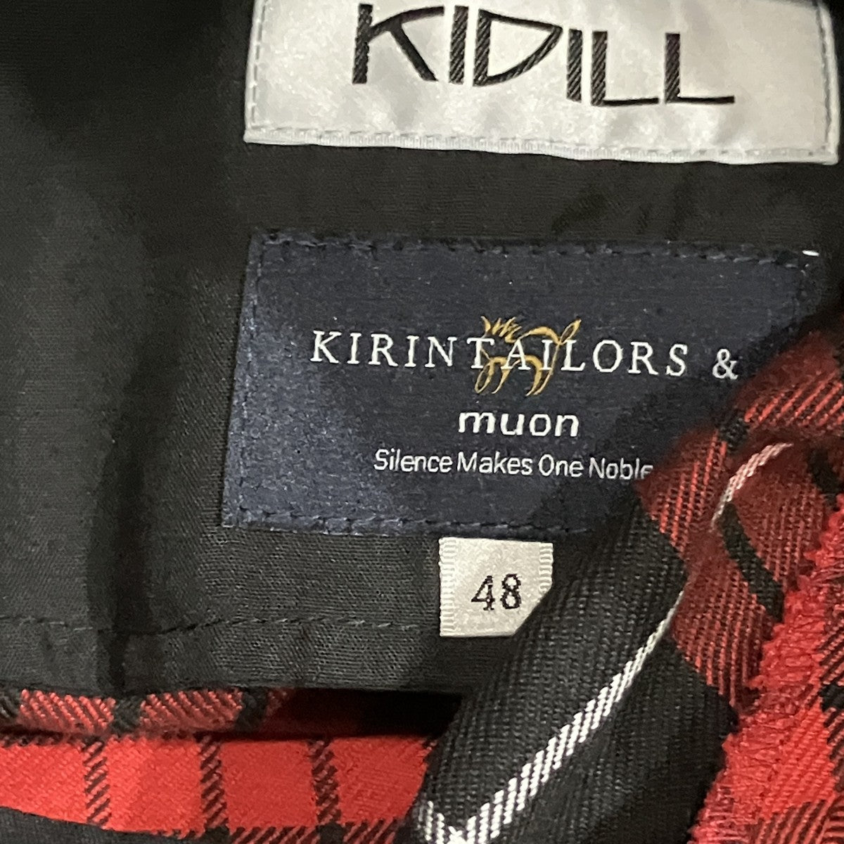 KIDILL TAILORED BONDAGE SHORT PANTS タータンチェックショーツ 古着・中古-6枚目のアイテム画像