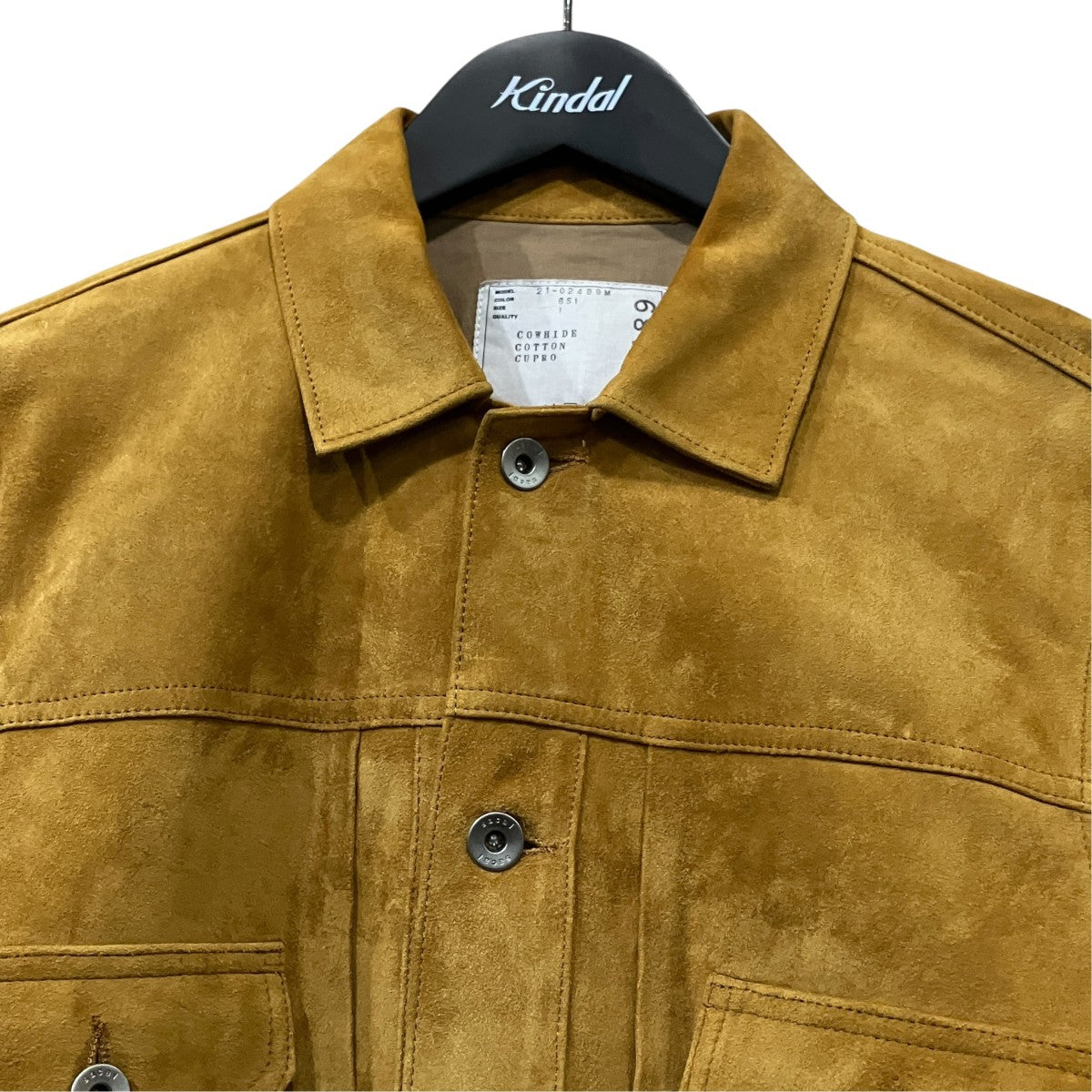 sacai スウェードジャケット 古着・中古-3枚目のアイテム画像