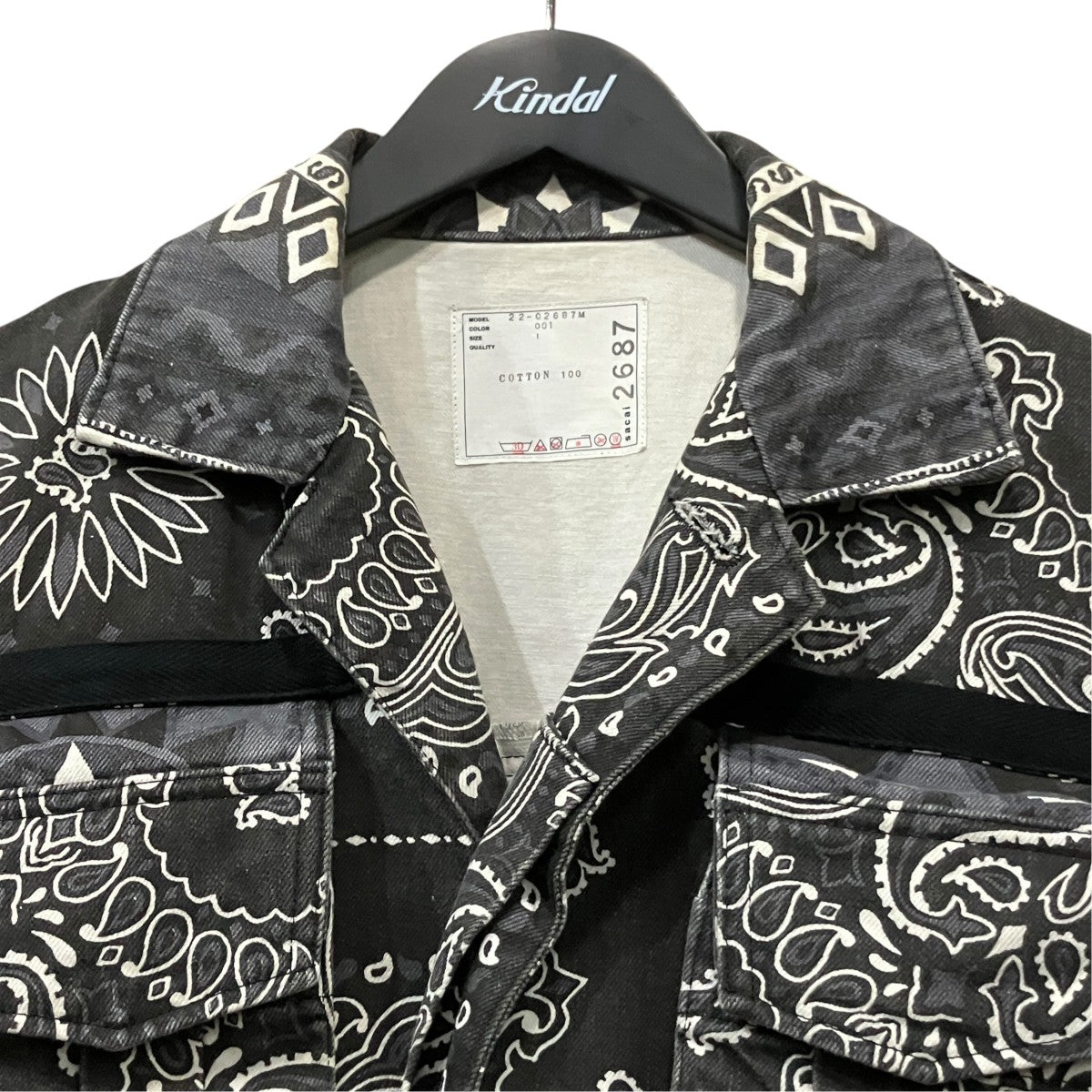 sacai バンダナプリントブルゾン 古着・中古-3枚目のアイテム画像