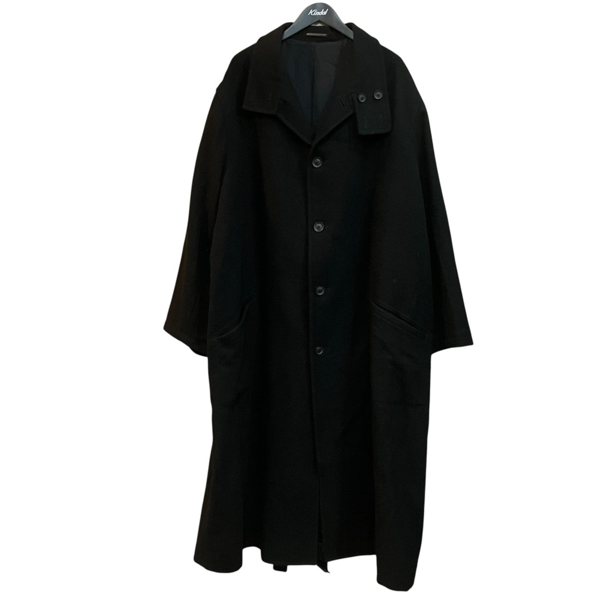 Yohji Yamamoto pour homme WOOL FLANNEL STAND COLLAR COAT 古着・中古-1枚目のアイテム画像