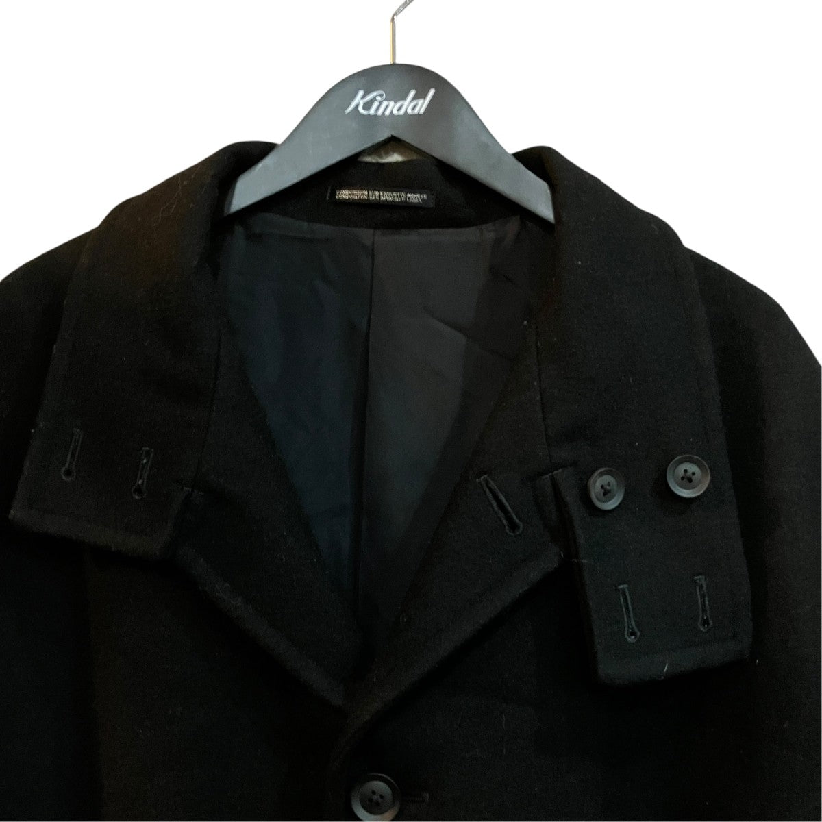 Yohji Yamamoto pour homme WOOL FLANNEL STAND COLLAR COAT 古着・中古-3枚目のアイテム画像