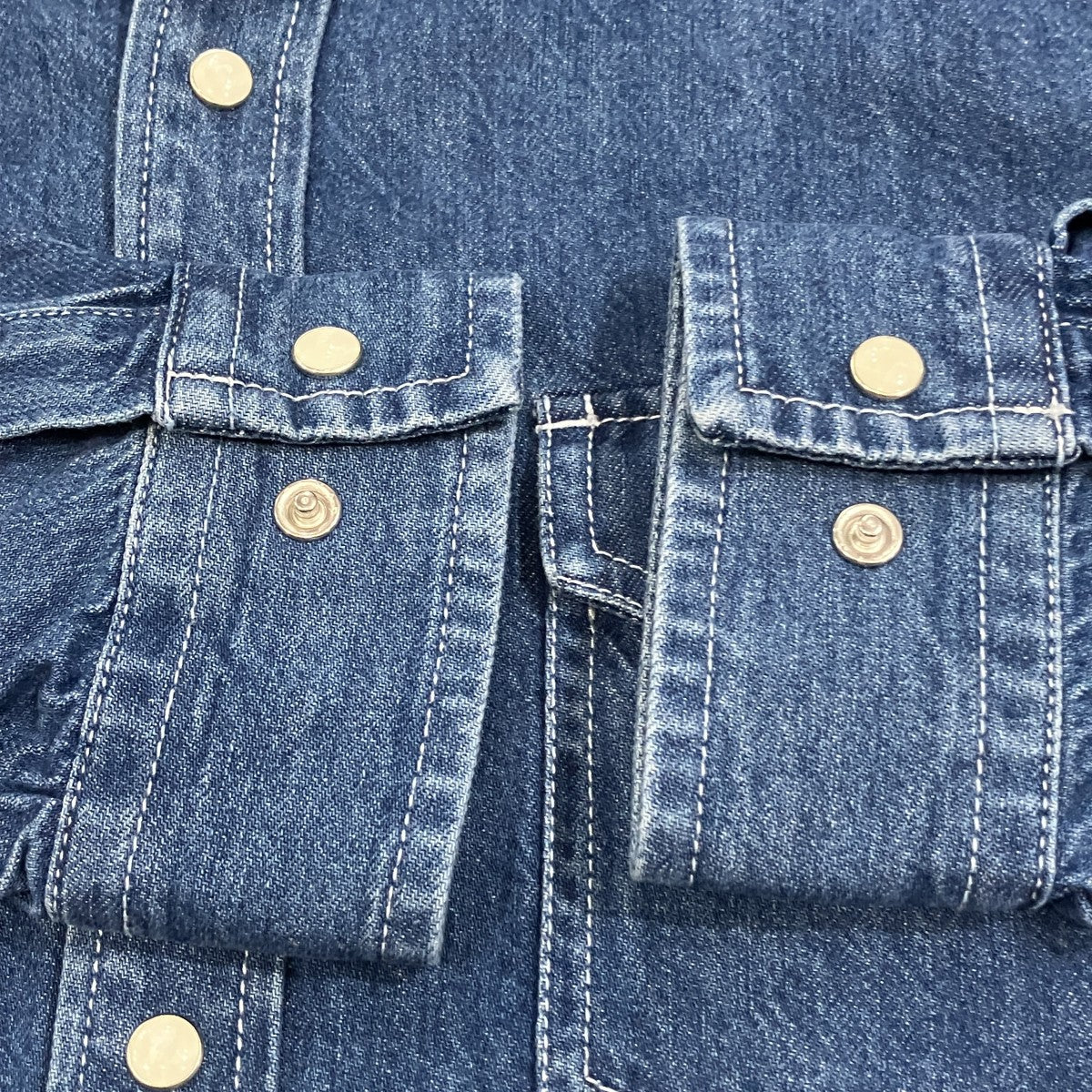 WTAPS ｢ALLMAN ／ LS ／ COTTON． DENIM｣ ウエスタンデニムシャツ 古着・中古-4枚目のアイテム画像