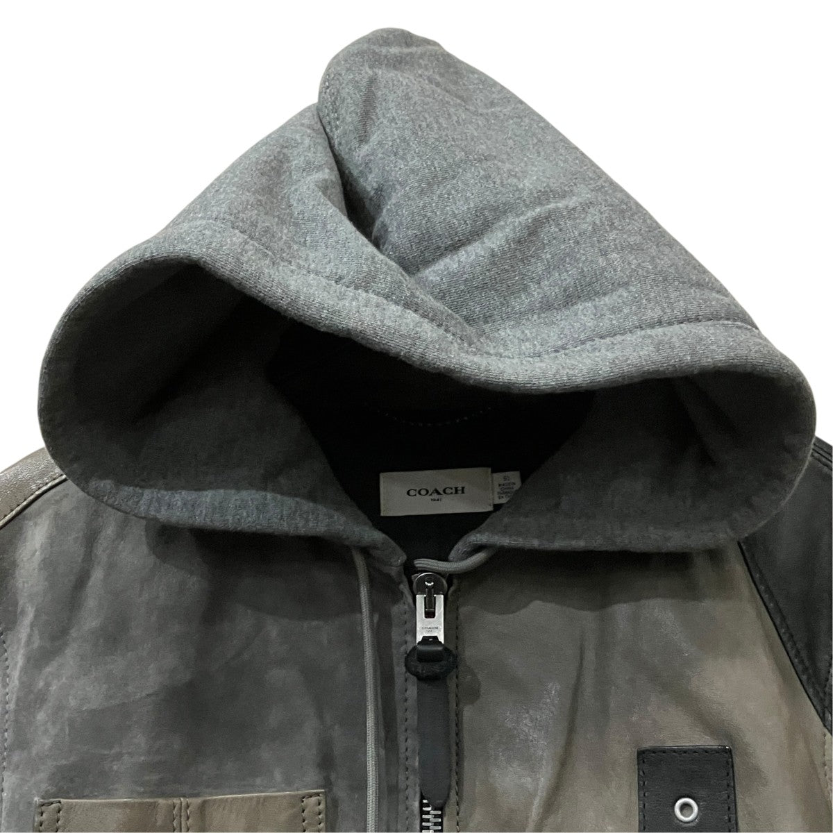 COACH レザーパッチワークジップパーカー 古着・中古-3枚目のアイテム画像