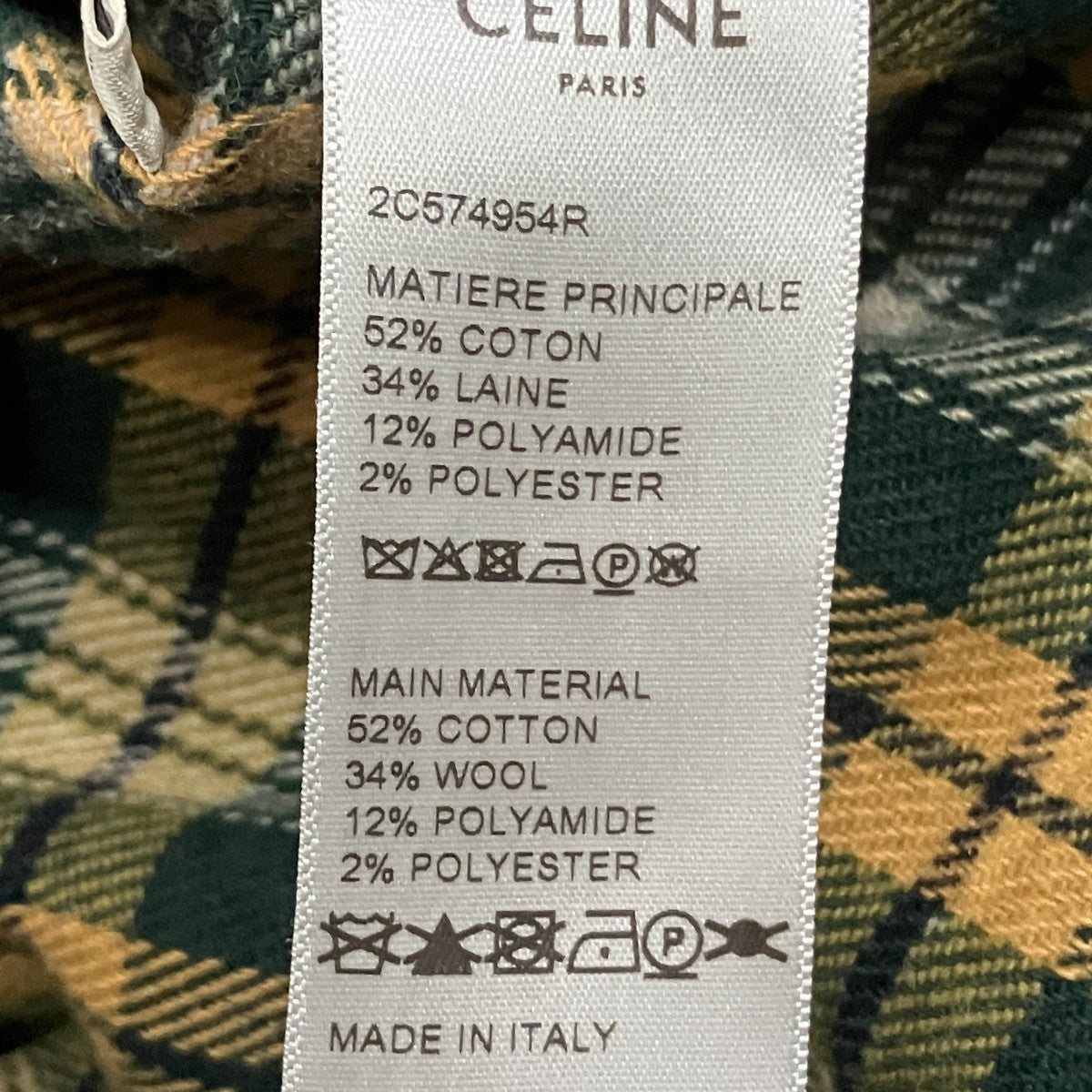 CELINE ルーズランバージャックシャツ 古着・中古-6枚目のアイテム画像