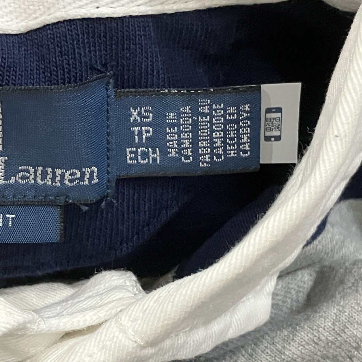 POLO RALPH LAUREN(ポロラルフローレン) ラガーシャツ グレー×ネイビー