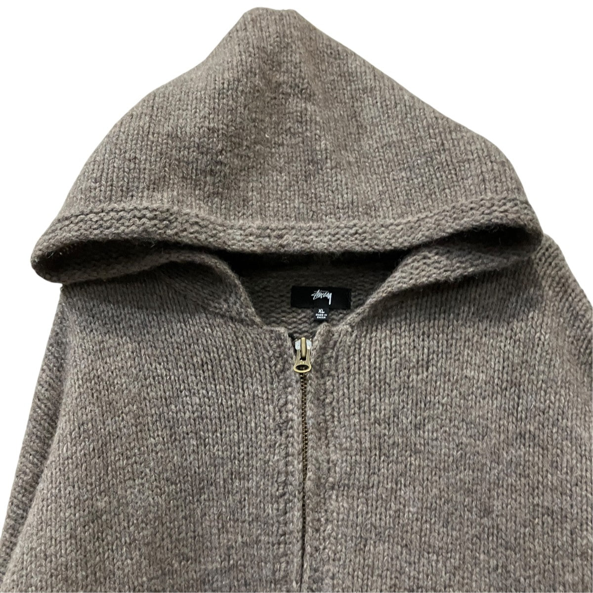 stussy×Denim Tears ジップアップニットフーディ 古着・中古-3枚目のアイテム画像