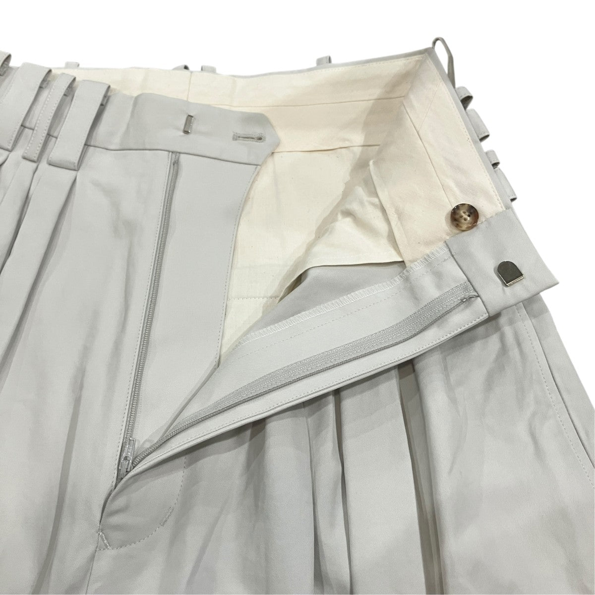 SOSHIOTSUKI EIGHT TUCK HIGH WEST TROUSE タックパンツ 古着・中古-4枚目のアイテム画像