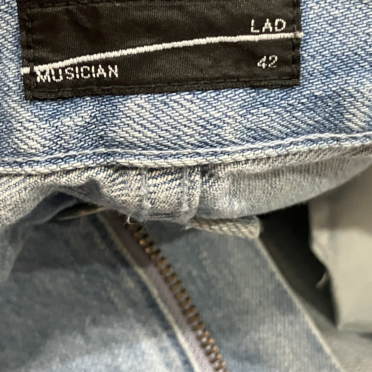 LAD MUSICIAN 11．5oz GRADATION DENIM WIDE STRAIGHT PANTS グラデーションデニムパンツ 古着・中古-5枚目のアイテム画像
