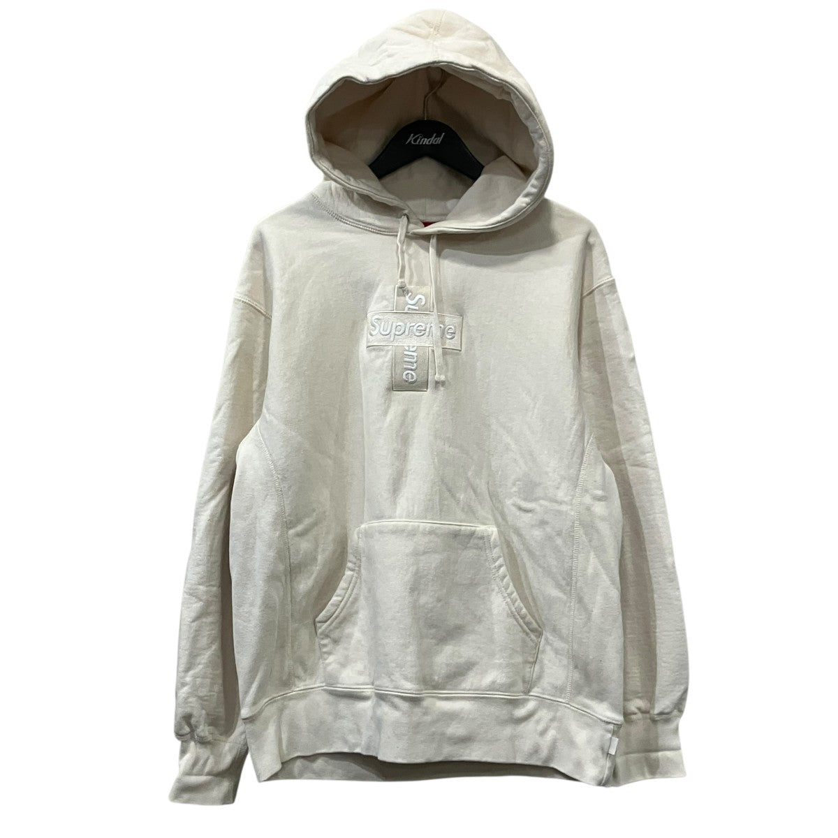 Supreme(シュプリーム) Cross Box Logo プルオーバーパーカー ベージュ