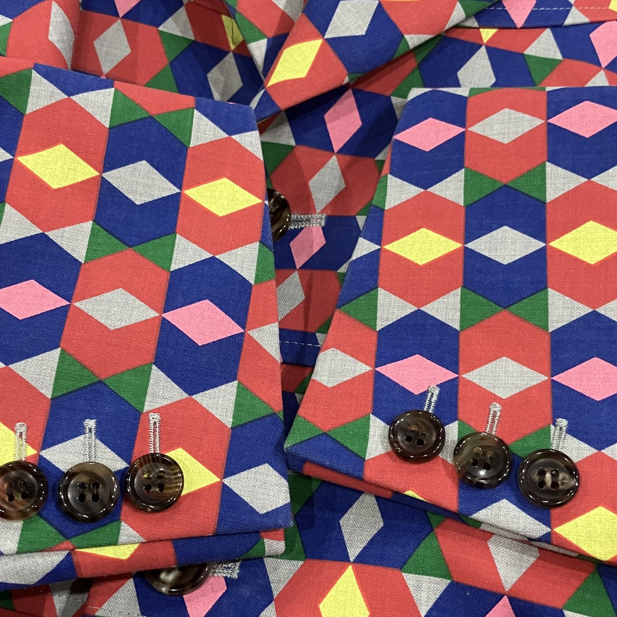 COMME des GARCONS HOMME PLUS 変形総柄ジャケット 古着・中古-4枚目のアイテム画像
